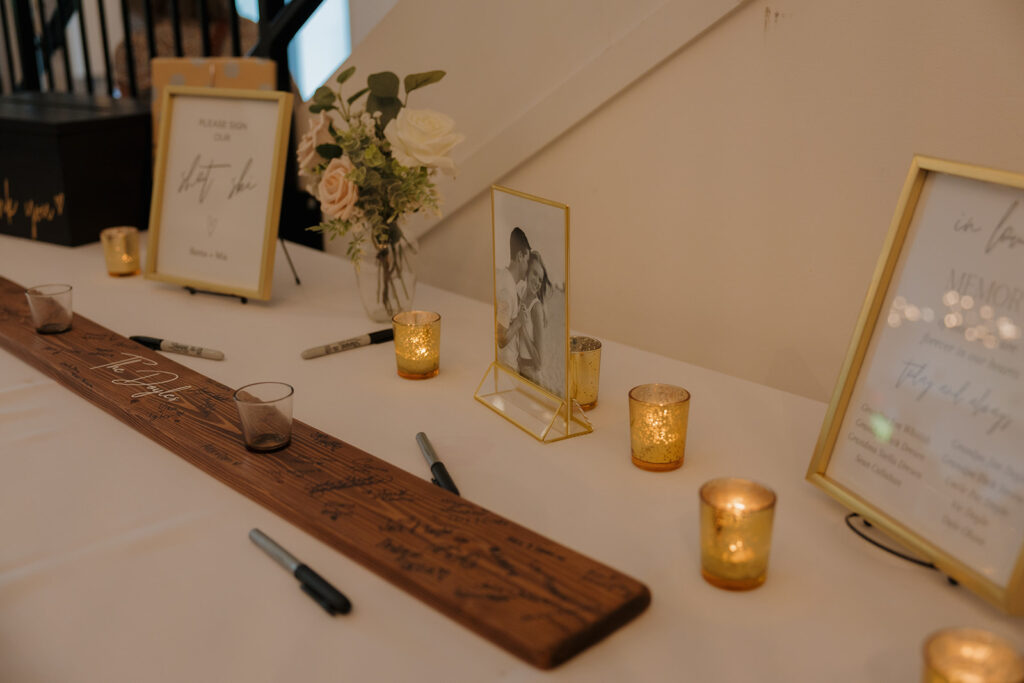 shotski guest book at the Eloise wedding in Mount Horeb